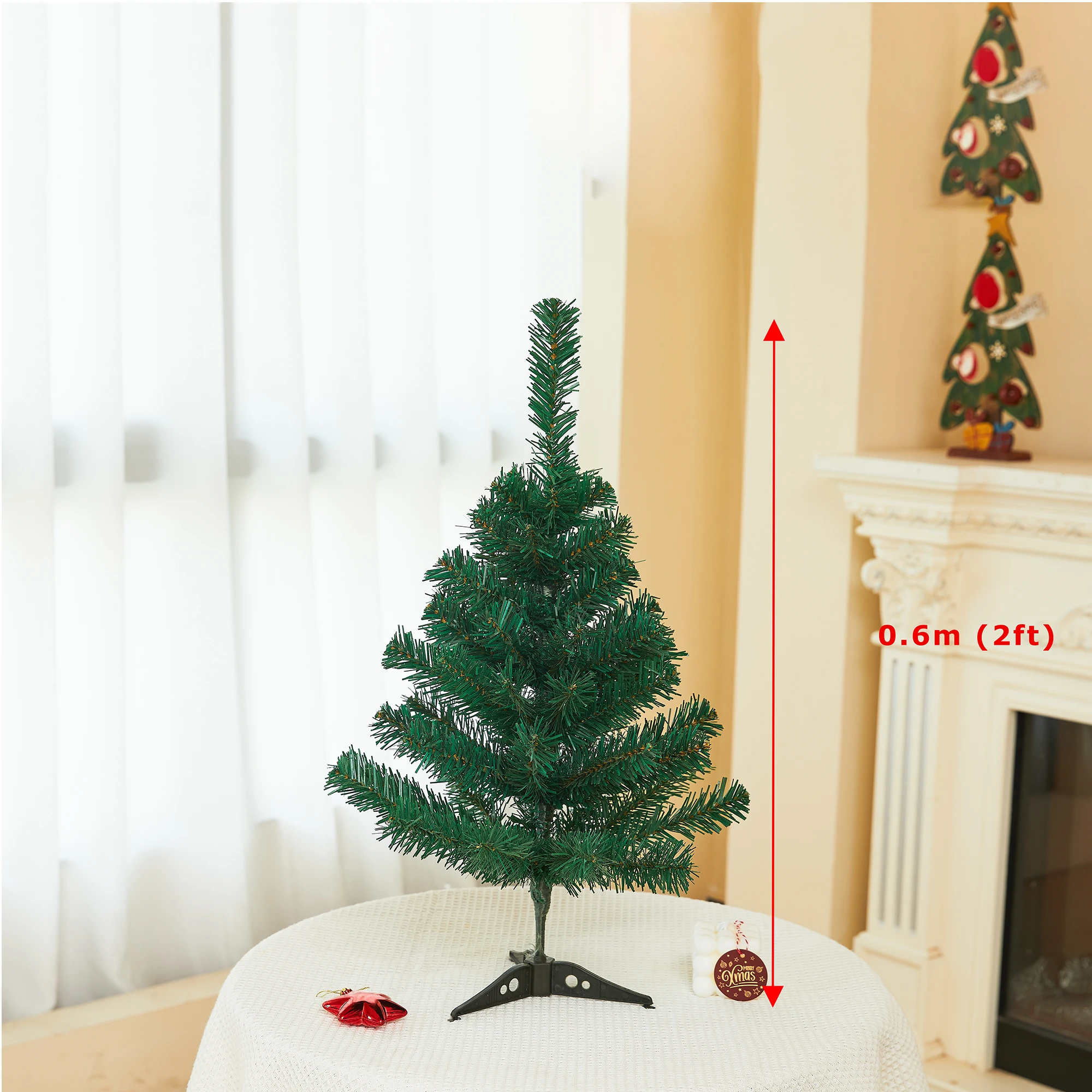 Traditional Christmas Tree Artificial Xmas Tree Home Decor 2ft 3ft 4ft