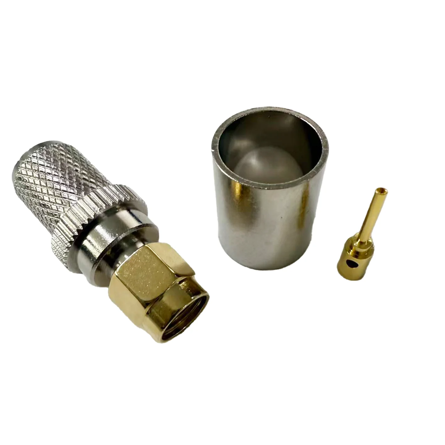 Factory Price RP SMA-C-J7 Coaxial Connector RP SMA Male Connector Crimp 400 RG8 RG213 Cable Communication