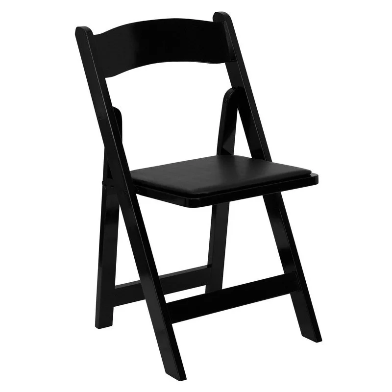 Portable Wedding Party Event Solid Wood Frame Natural Outdoor Folding Dining Chair