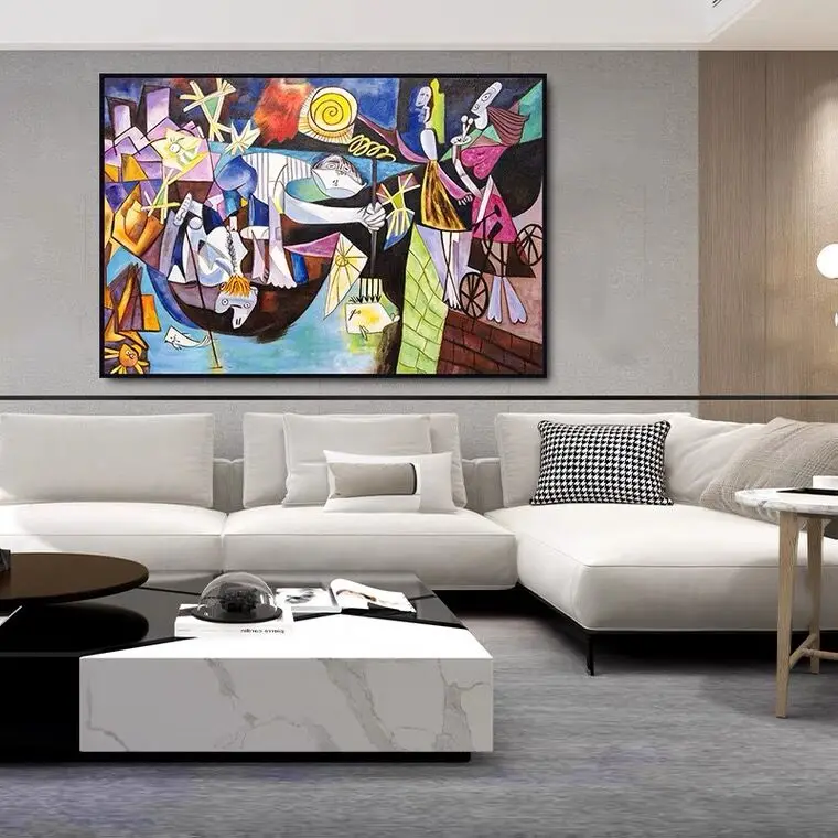 Customize Abstract Picasso Antibes Fishing at Night Famous Handmade Oil Painting Reproduction on Canvas