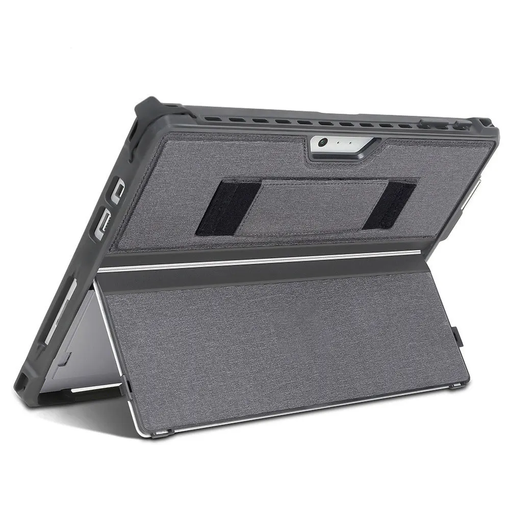 Housse de tablette simple pour Microsoft Surface Pro 7 Plus 6 5 avec sangle de prise en main support de bureau anti-chute Pbk211 Laudtec  