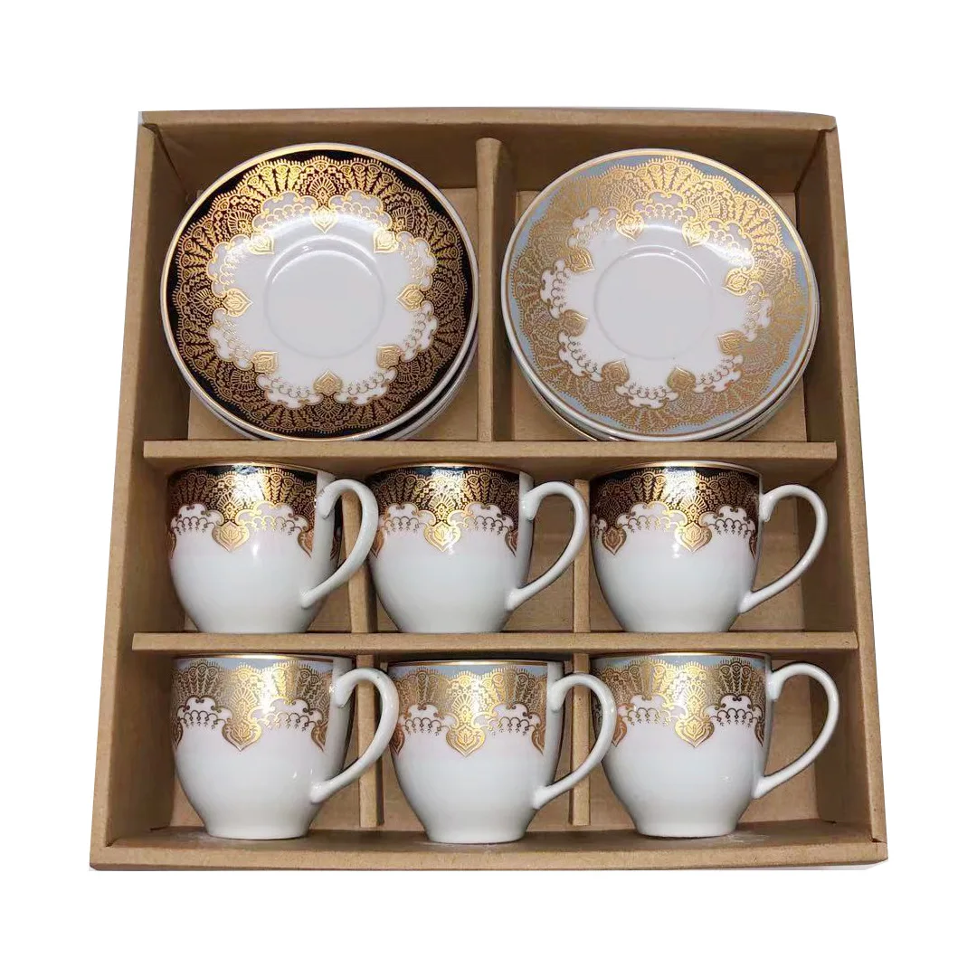 Ethiopian Western Style Tea Coffee Cup Set Ceramic Cup And Dish Tea Set