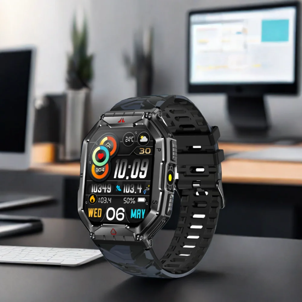 Karen M KR82 Rugged Outdoor Smart Watch: 2.01