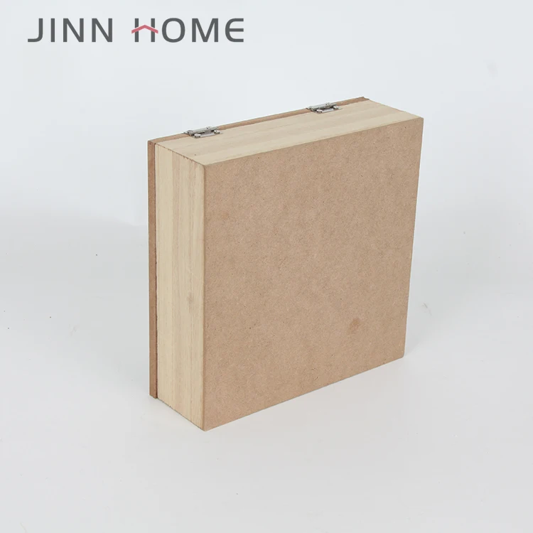 Декоративная деревянная коробка + квадратная шкатулка для украшений Подарочная