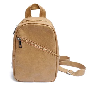 Custom Kraft Paper Shoulder Chest Bag Men Sling Bag