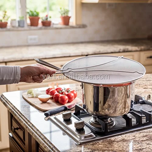 13 дюймовый экран для защиты от брызг с ручкой и подставкой из тонкой сетки сверхпрочная