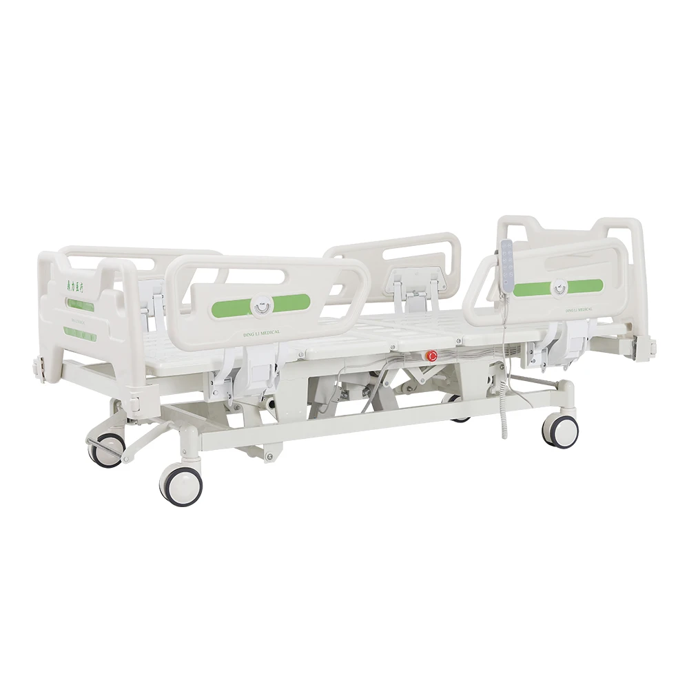 Five Function Stainless Steel Modern Adjustable Electric Hospital Medical Bed-CPR Mode Nursing Equipment Central Brake System 4