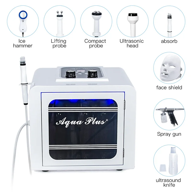 8 in 1 Small Bubble Hydro Dermabrasion Machine Facial Aqua Peeling Facial Machine Oxygen Jet Hydra Beauty Machine