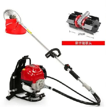 Garden Weeder Multifunction 2 4 Stroke Gasoline Backpack Weeding Machine Farm Cultivator Lawn Mowers Grass Cutting Trimmer