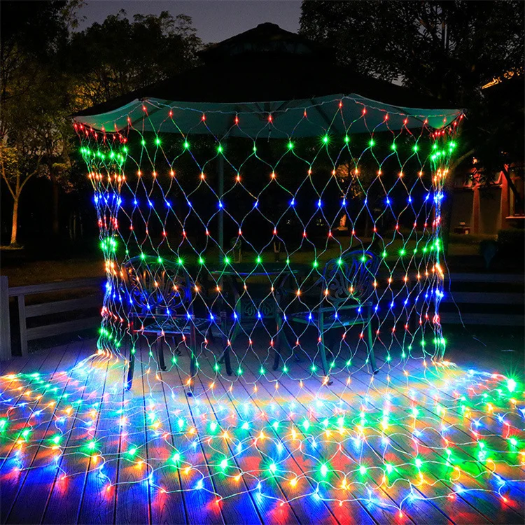 Solar LED Net Mesh Light 3x2M/1,5x1,5 M Wasserdichtes Netz Lichterkette Außen stecker Vorhang Fariy Lichterkette für Garten dekor| Alibaba.com