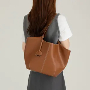 Manufacturer Customised High Quality Woman Totebags Large Capacity Tote Bucket Bags Shoulder Bag for Women