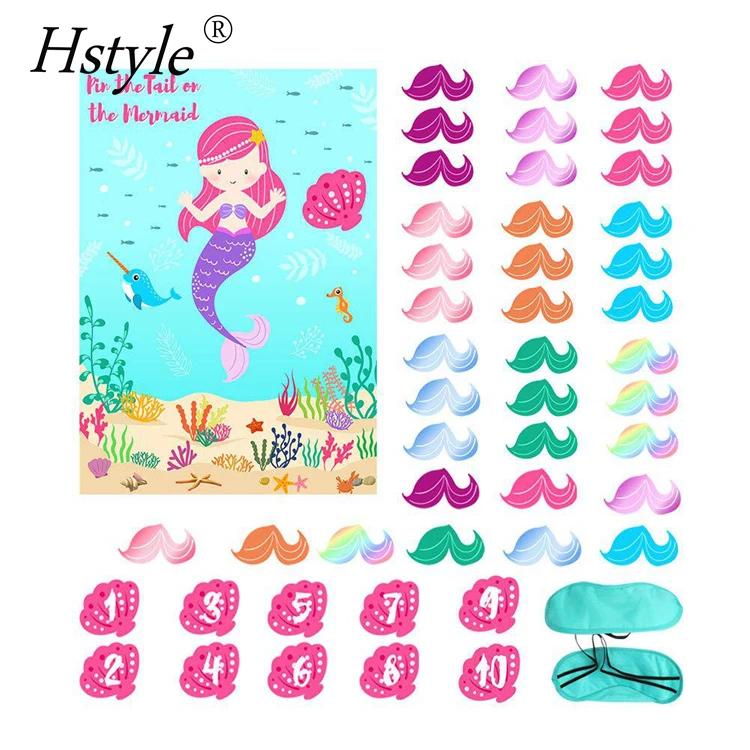 Pin the Tail on the Mermaid - Fun Party Game for Kids pin-the-tail-on-the-mermaid-fun-party-game-for-kids