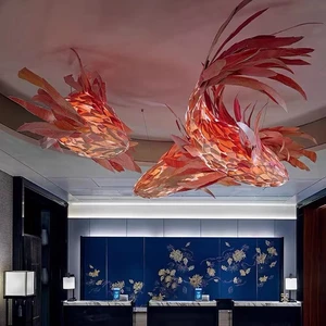 Customized Wooden Chandelier Fish Wooden Pendant Light