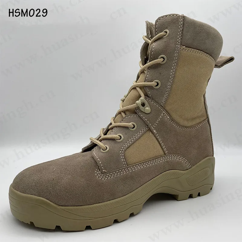 LXG,natural Suede Leather+nylon Fabric Upper Combat military Boots Double Color Available Desert Fighting Boots for Sale HSM029