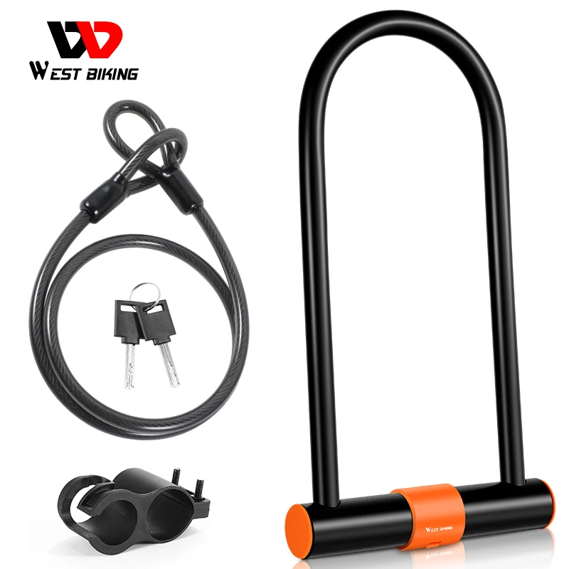 West Biking Security Anti Theft Safty Lock For Bike U Cycle Lock Bicycle For Wheel Waterproof Double Open Magnetic Bicycle Lock Buy U Lock Bike Bike Lock Bicycle Anti Theft Lock For Bike Product on