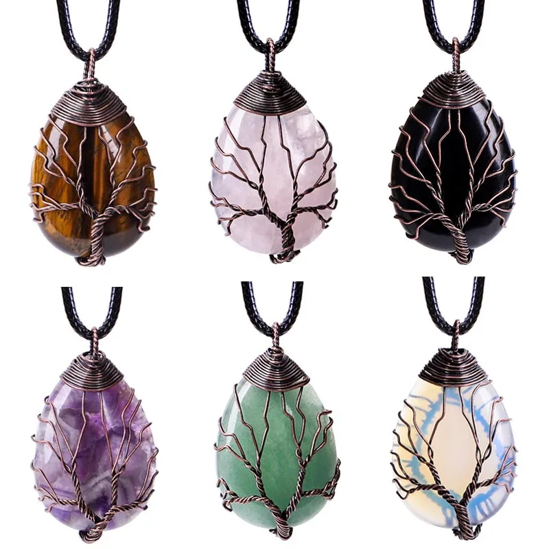 Mookaitedecor - Collana unisex con ciondolo a forma di albero della