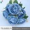 7 Peintures à l'huile Pivoines GY Bleu