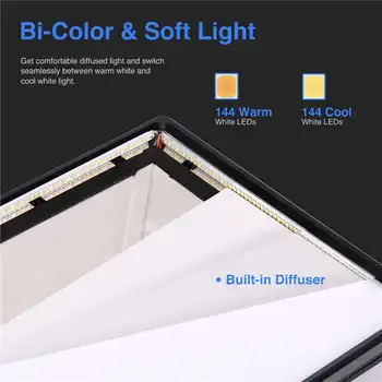 Neewer 90W Desk Mount LED Video Light C-Clamp Stand Kit with Wireless Remote, Dimmable Bi-Color for Game/YouTube/Live Streaming detail image