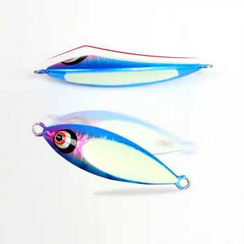 Slow-Sinking Water Drop Iron Plate 80g 100g Floating Slow-Rolling Lure UV Glow Cod Grouper Boat Sea Fishing Artificial Bait – Lure – view 3