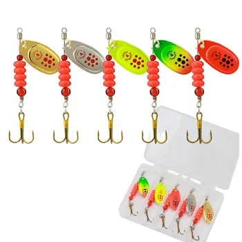 LUSHAZER 1pc/set Fishing Lure Kit 6g Spinner Bait Metal Trout Bass Salmon Pike Catfish Freshwater Saltwater Midwater Bottom – Metal Jig – view 2