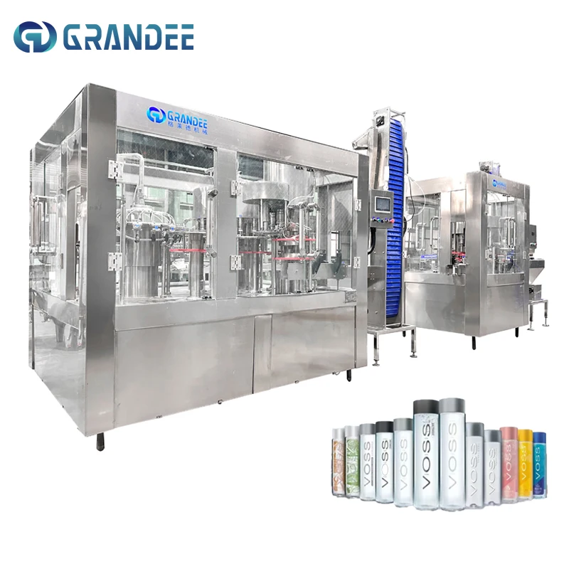 Automatic 4 in 1 plastic mineral water bottle filling and capping machine production line plant