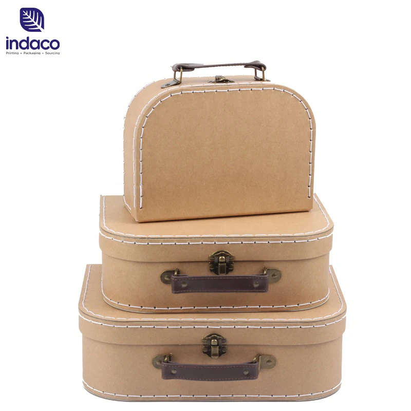 Kids Cardboard Suitcase Toy Custom Treasure Chest Vintage Cardboard