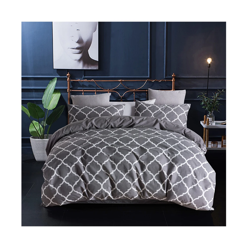 Unique Geometric Design Concept Double Simple King Size Duvet Cover Set Modern Style with Price