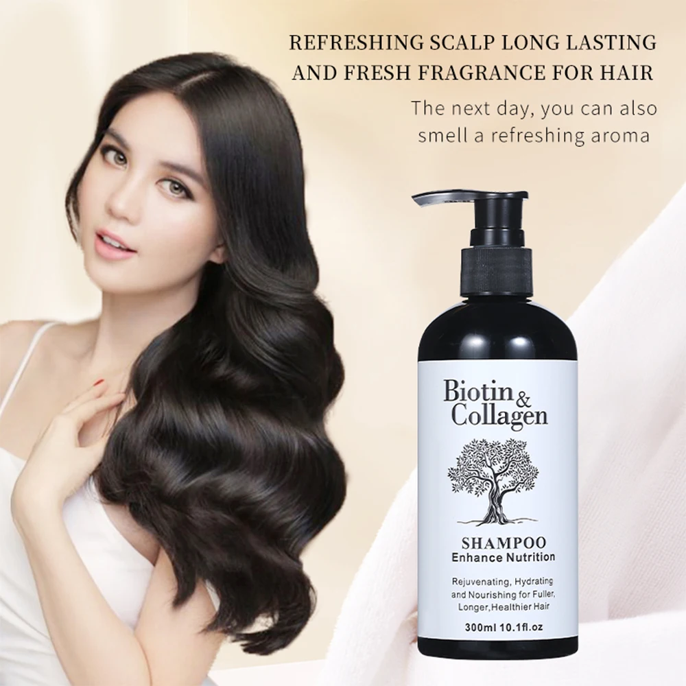 Best Selling Biotin Collagen Hair Shampoo 300ml Strengthen Anti