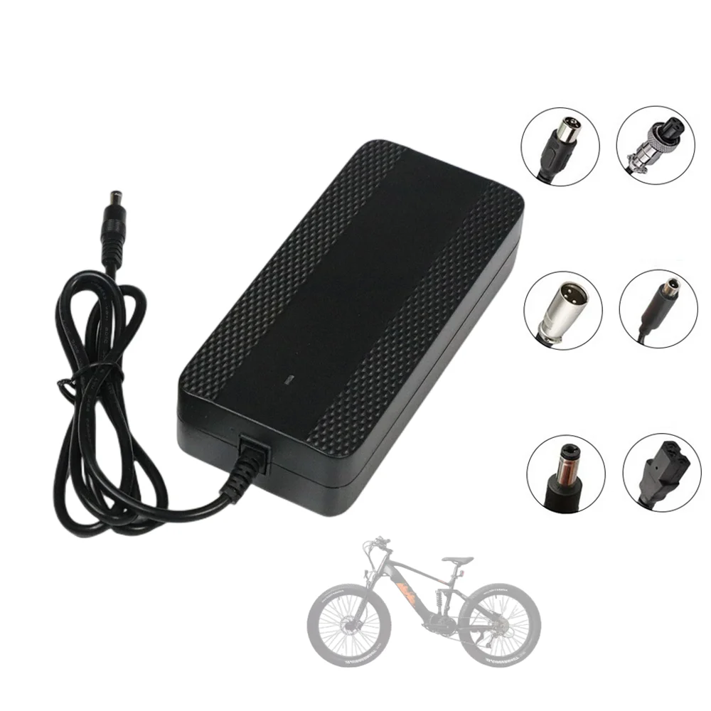 Adaptador de enchufe Ridefixing UE UK US AU 54.6V 2A Cargador electrónico para scooter para cargador de bicicleta eléctrica con múltiples cabezales