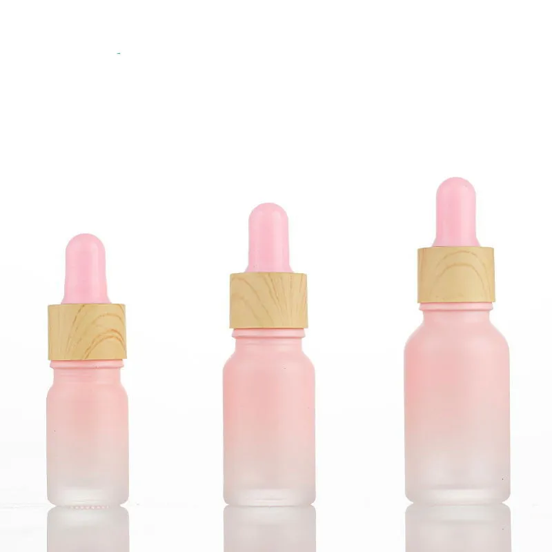 Cosmetic Packaging 30ml 50ml 100ml Hair Oil Essential Oil Perfume Pink Rose Gold Glass Dropper Bottle for Skin Care Packaging