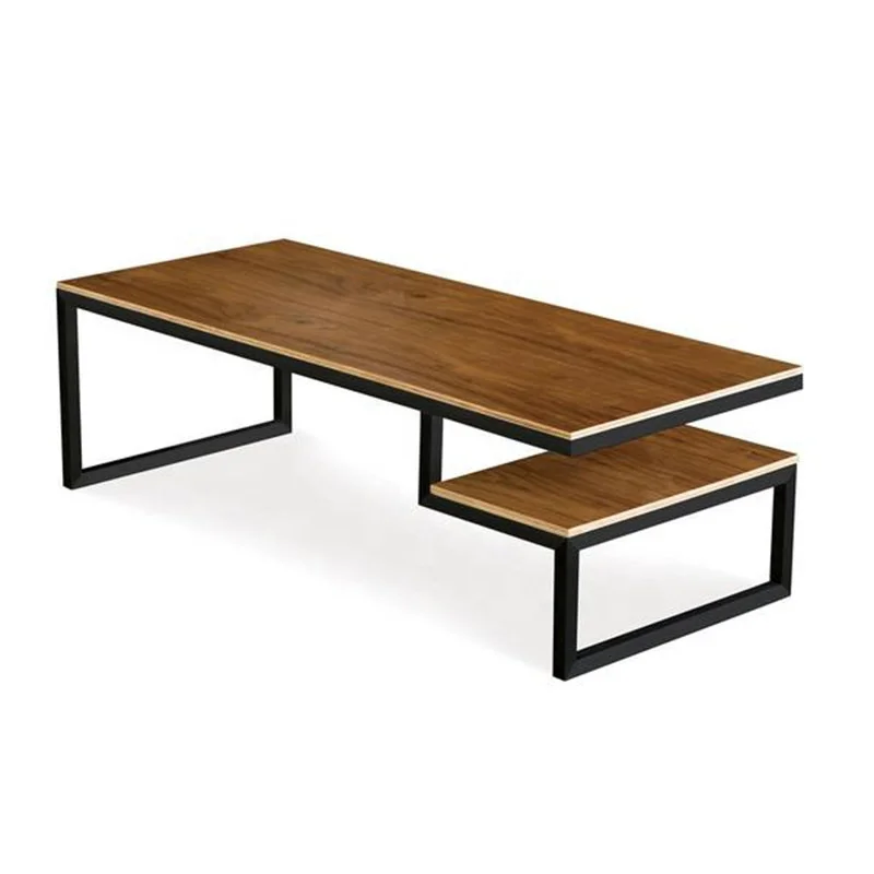 Luxury Coffee Tables Living Room Loft Iron Wood Coffee Table Modern