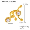A058-แหวนลูกปัดเปลือกหอยสีทอง