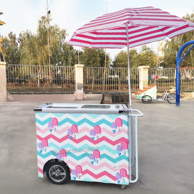 Europe Sale Ice Cream Snack Push Catering Gelato Truck Food Trailer Hot Dog Cart Hand Push Food
