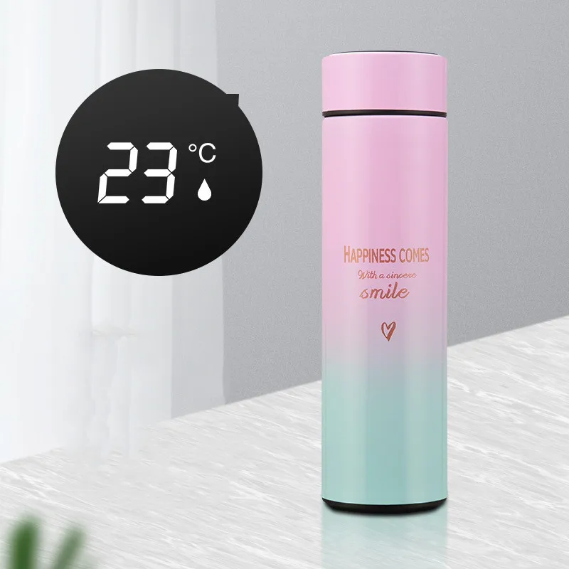 Smart Water Bottle with LED Temperature Display,Tea Infuser Bottle,Travel  Coffee Mug,17oz/500ml Insulated Water Bottle,Flask for hot and cold drinks