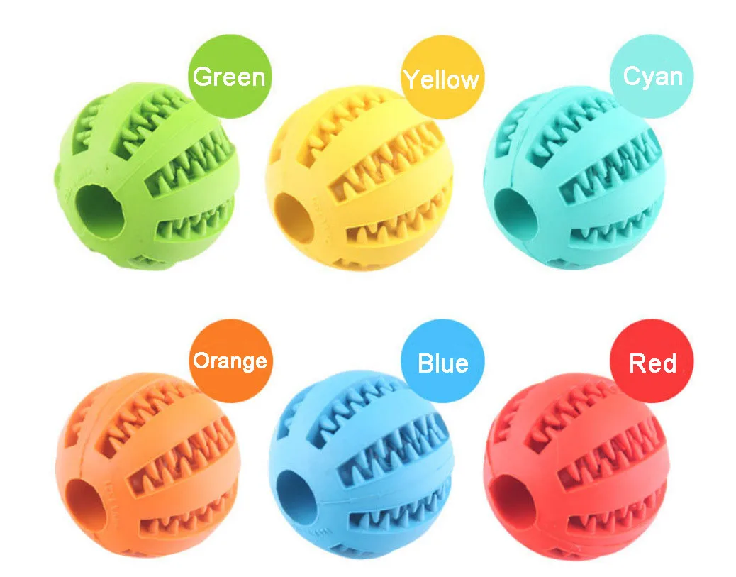 Hot Sale Customized Puzzle Round Rubber Leakage Food Pet Toy Ball Teeth