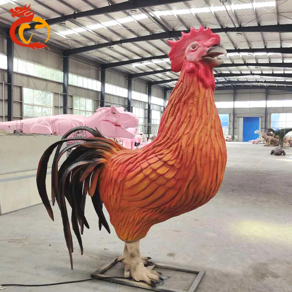 Mechanical Animal Animatronic Crowing Cock Rooster Models for Sale