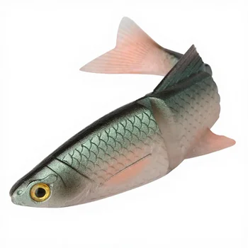 Spinpoler Pike Swimbait Shad Soft Jerk Minnow Midwater Bait PVC Material Segmented Body 3 Joints Forked Tail No Hooks – Soft Lure – view 4