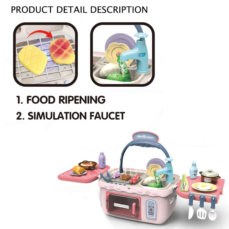 Change Color Food Kid Cooking Toys Kitchen Play Set Toys Child Kitchen Toy Sets