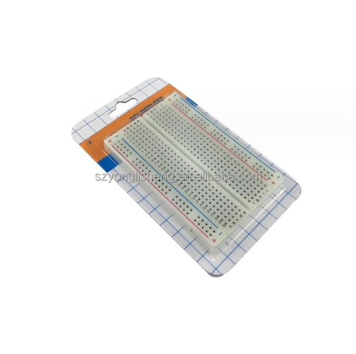 Platine D'Essai 400 Points ElectroWorldFR - Compatible Arduino Raspberry - Sans Soudure - 82x54mm