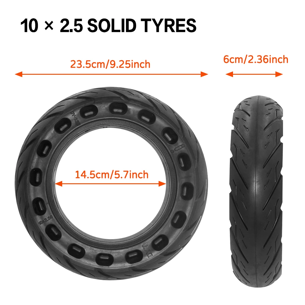 Kugoo M4 Electric Scooter Spare Parts 10x2.50 Honeycomb Solid Tyre Rubber Wheel 10*2.5 Inch for Kids' Scooters