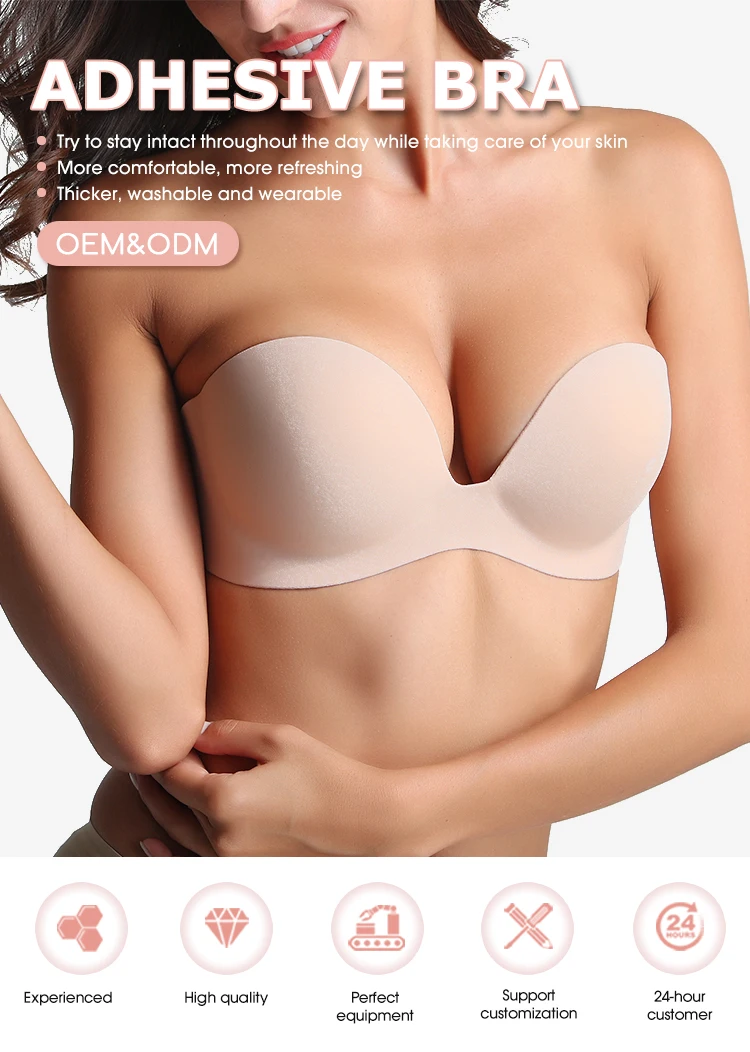 Silicon Bra Push up - Invisible Strapless Backless Stick Bra