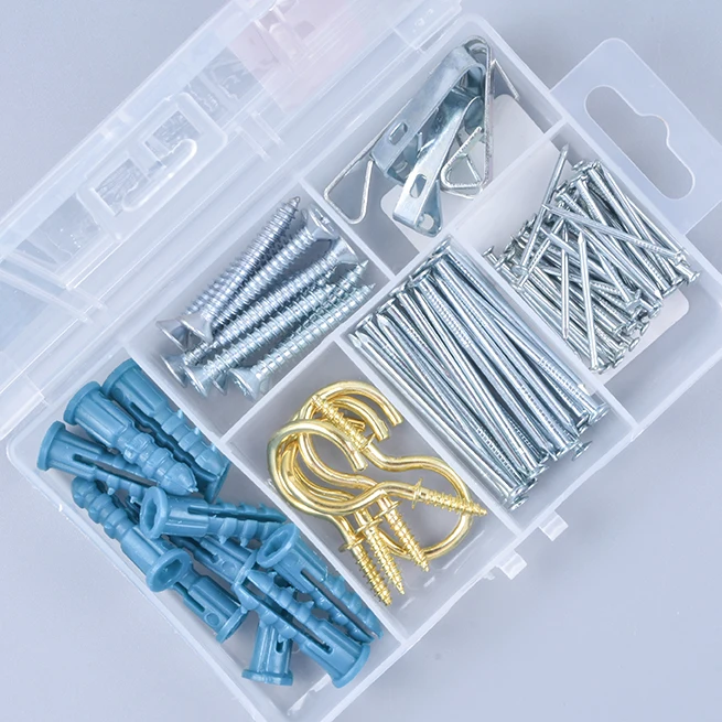 12 Pieces Free Collocation Plastic Nylon Hammer Fixing Wedge Drywall Anchor With Nail Screw