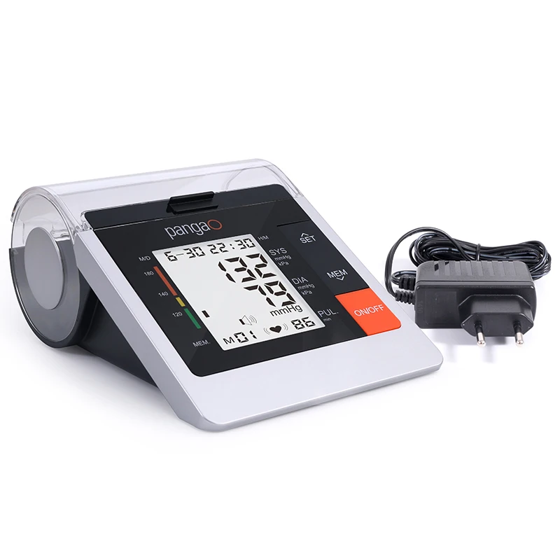 Digital Large Lcd Display Fuzzy Logic Digital Upper Arm Bp Machine Blood Pressure Monitor With Ecg and Voice Function