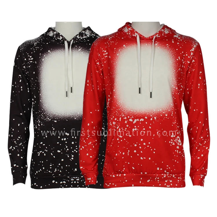 Wholesale Blank Faux Bleached Sublimation Sweatshirt Polyester