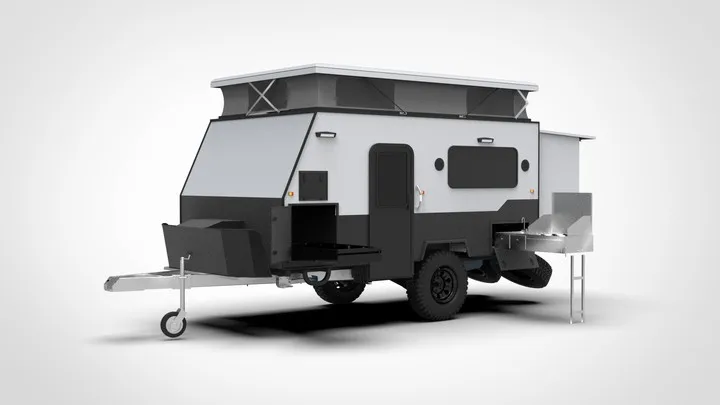 Static Caravan Rear Lightweight Hybrid Caravan – Australian Standard Small Camper Trailer ...