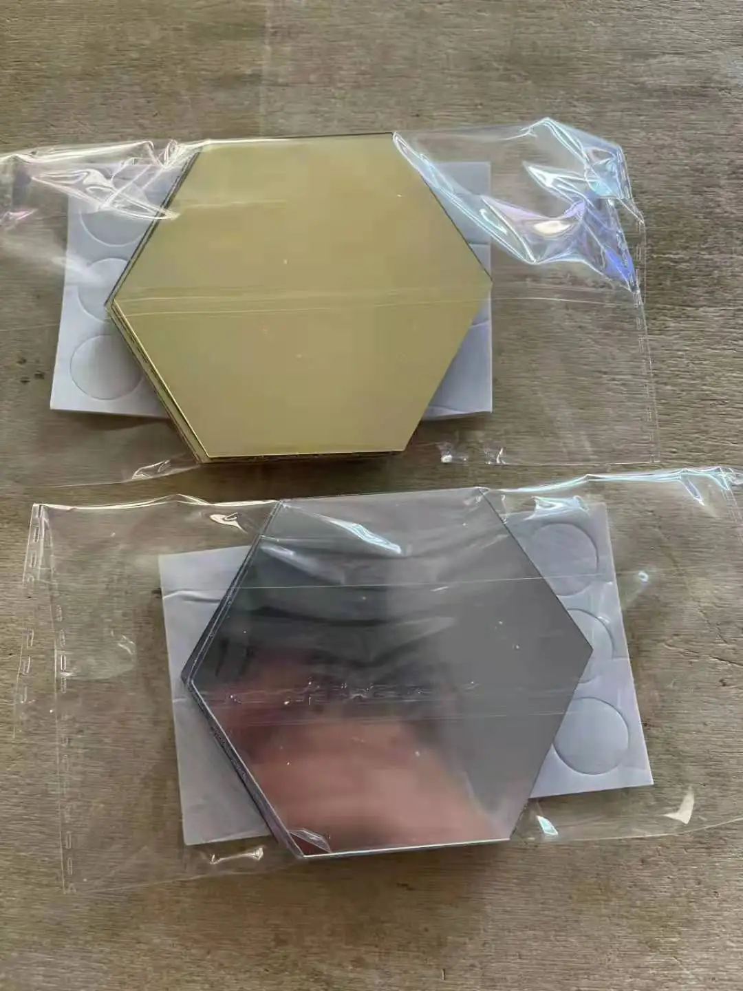 12 Pcs Hexagon Mirror Tile Wall Sticker 3d Acrylic Mirror Wall Sticker