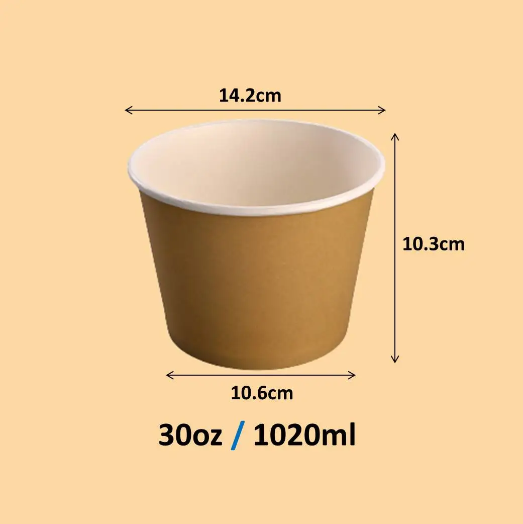 Factory Wholesale Disposable Fast Food Paper Bowl,25oz 840ml Paper