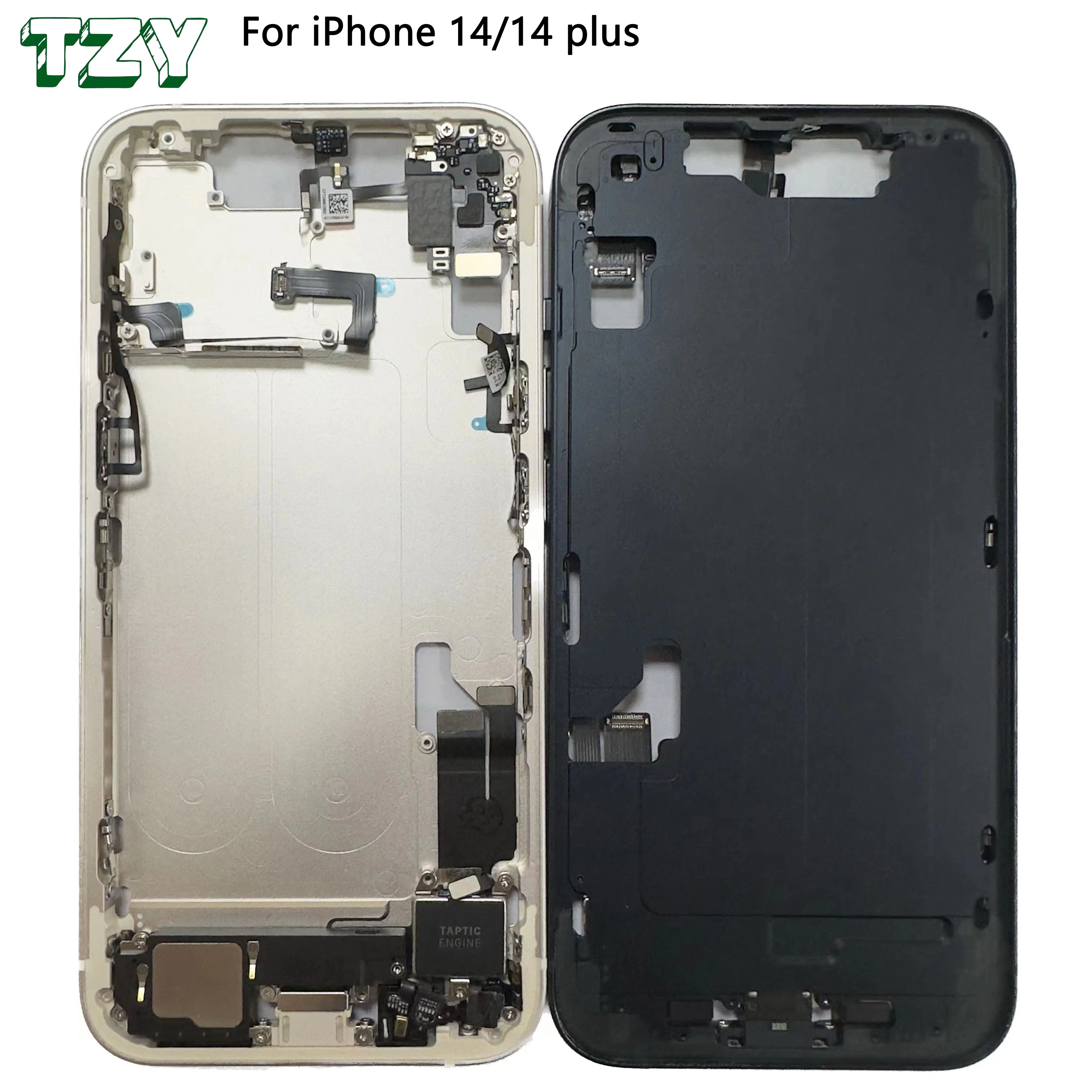 IPhone 14 Back Glass Replacement Kit – Includes Wireless Charging Coil, Camera Frame, Tools, White