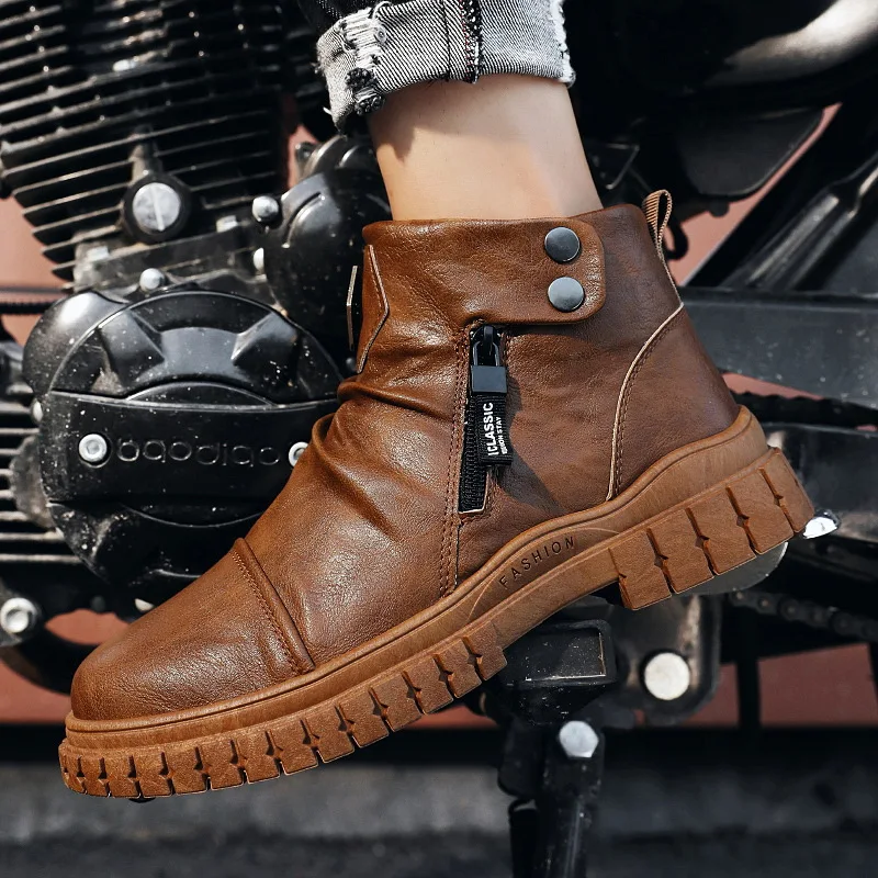 mens low cut motorcycle boots