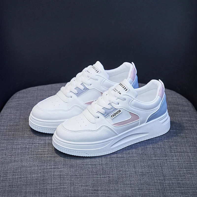 2023 Trend Base White Shoes Female Spring New Breathable Thick